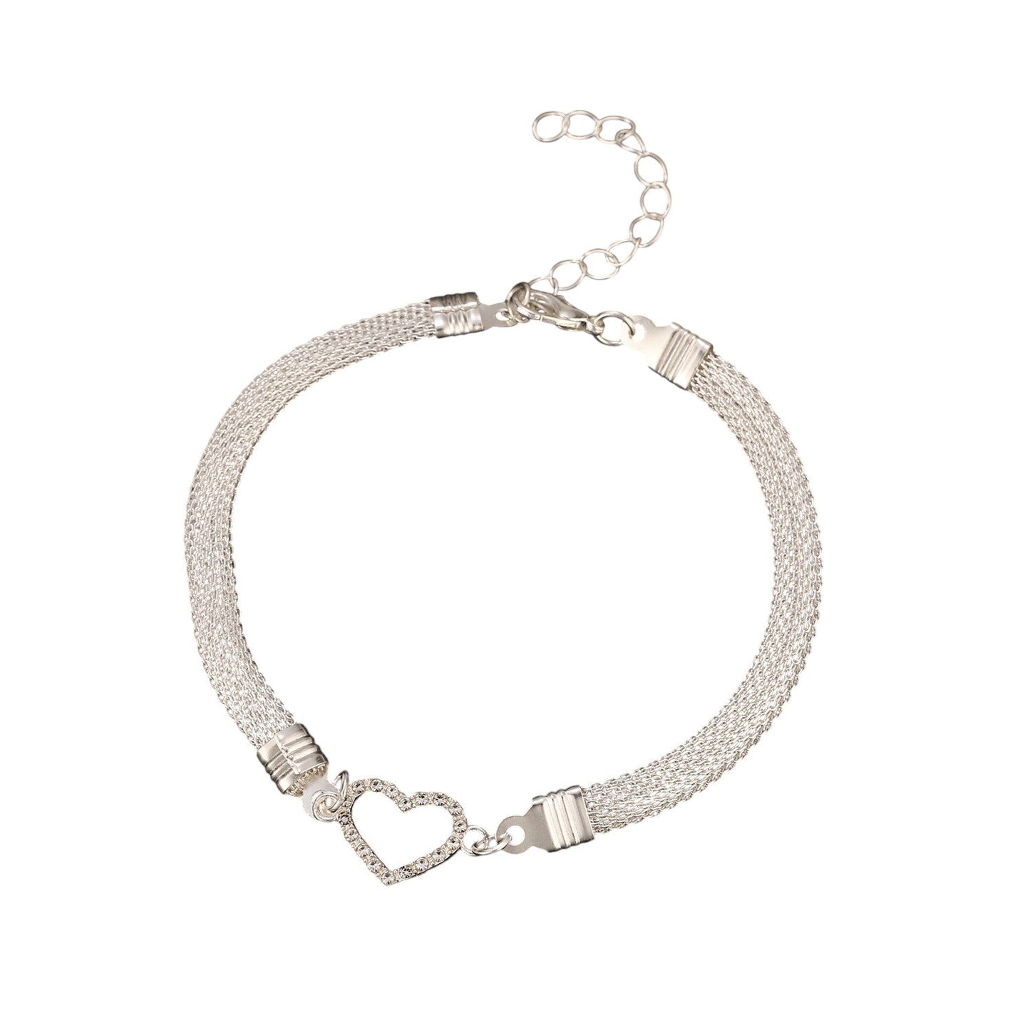 Fußkettchen Silber Eternity, Schmetterling oder Herz Karma