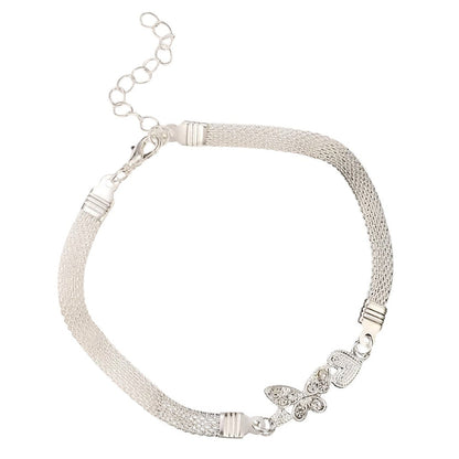 Fußkettchen Silber Eternity, Schmetterling oder Herz Karma