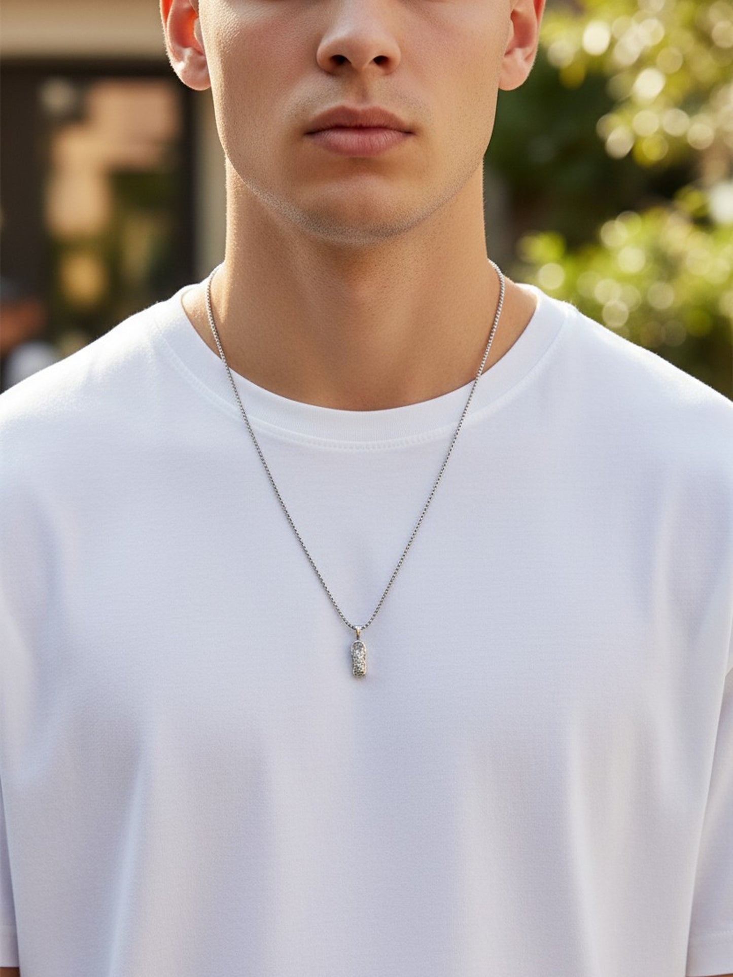 Halskette mit Fußball Schuh Anhänger Edelstahl 60cm KARMA