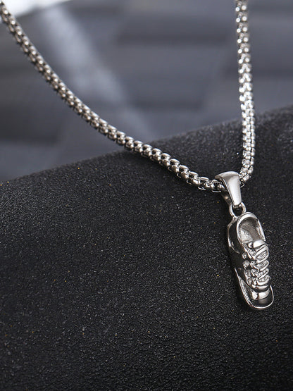 Halskette mit Fußball Schuh Anhänger Edelstahl 60cm KARMA