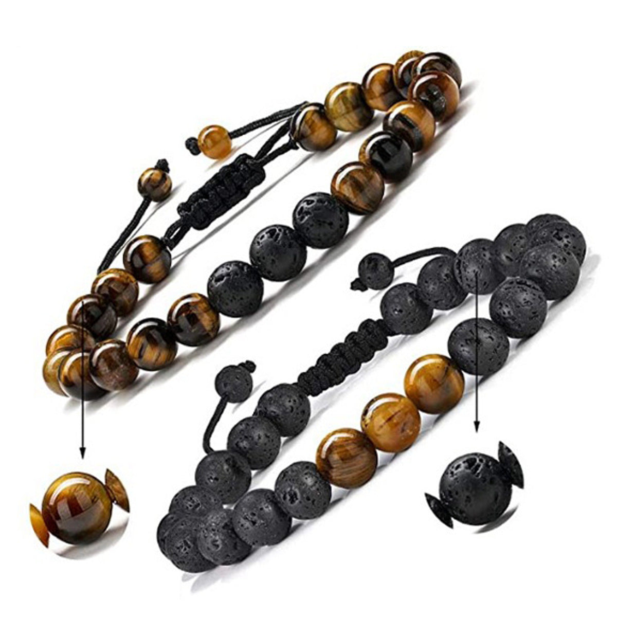 Natursteinarmband vers. Farben KARMA