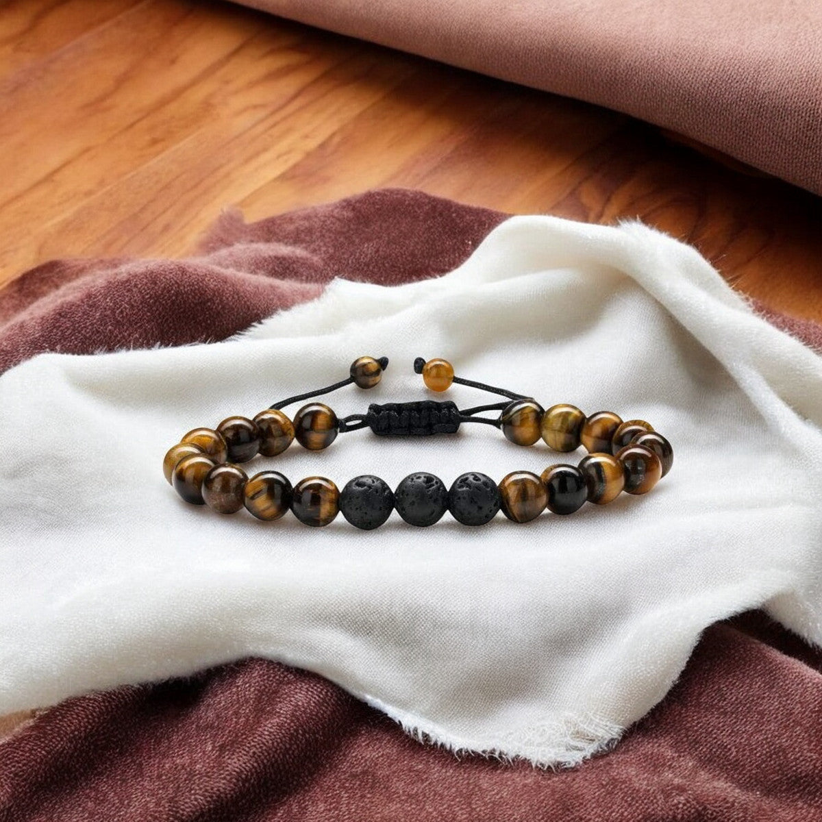 Natursteinarmband vers. Farben KARMA