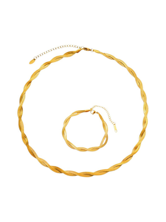 Damen Schmuckset gold Edelstahl vergoldet KARMA